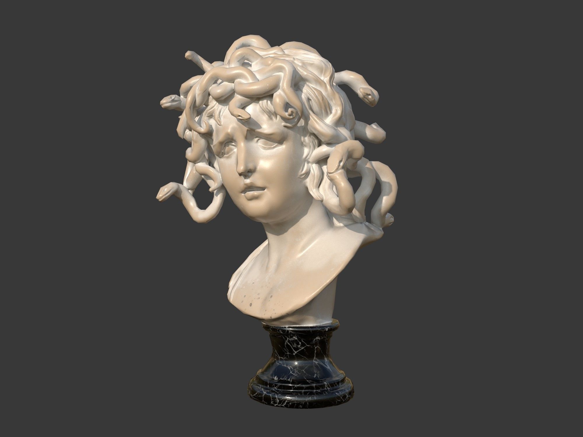 Medusa by Bernini Low-poly 3D model_1