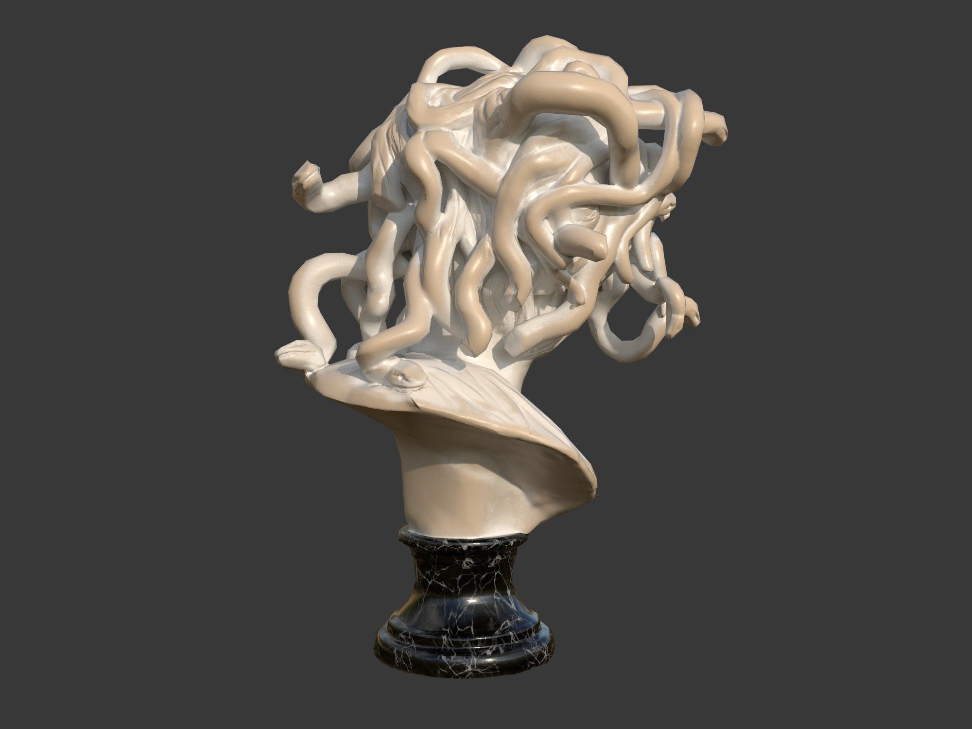Medusa by Bernini Low-poly 3D model_5