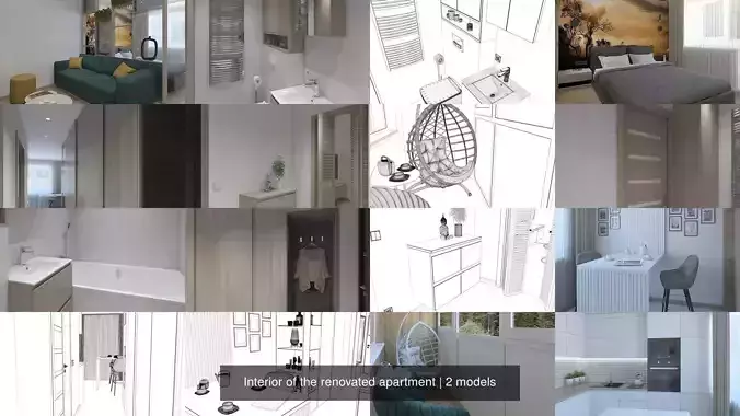 Interior of the renovated apartment