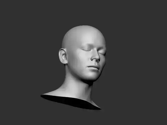 Eyes closed base mesh  Stl 3d model for 3d printing