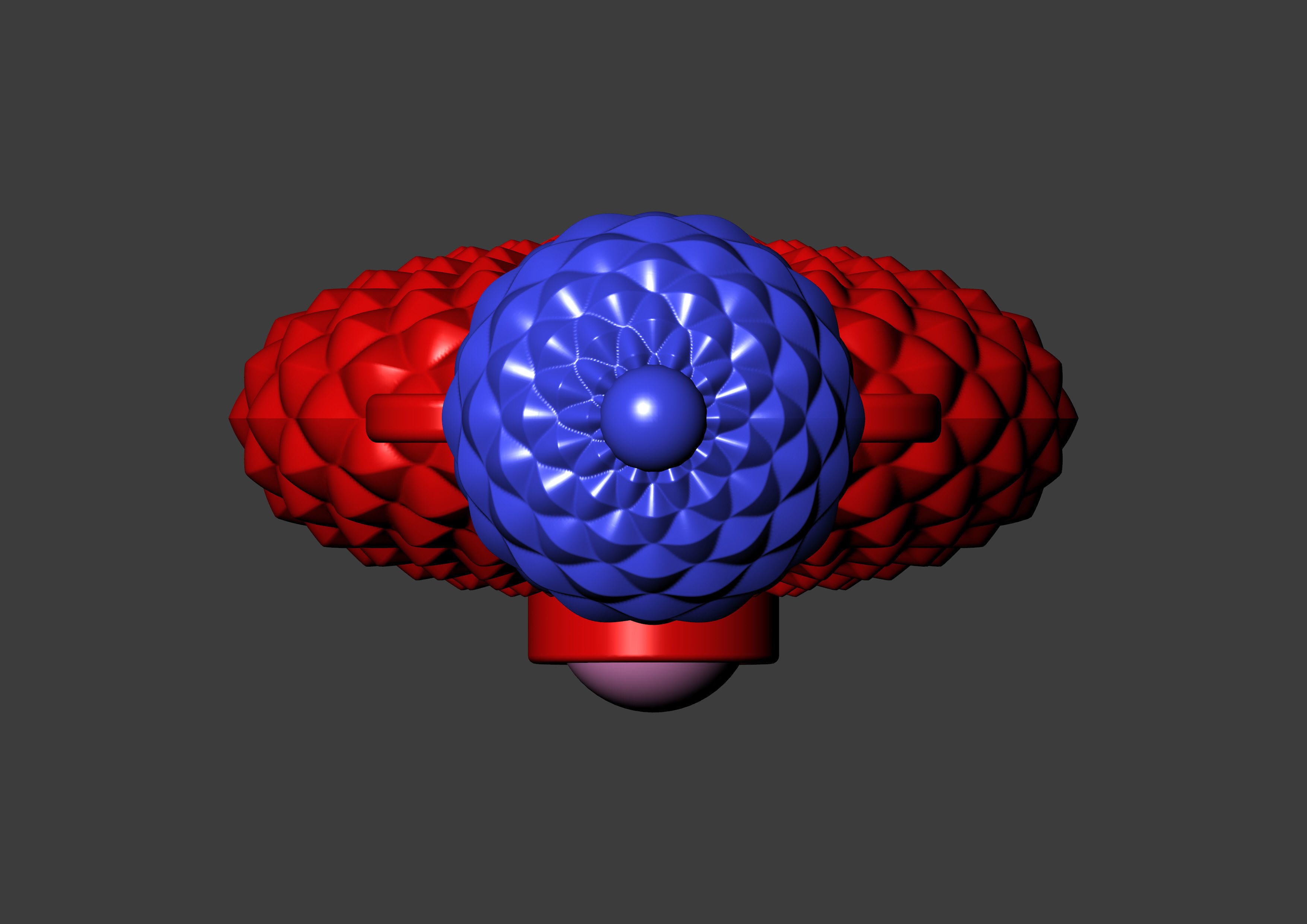 Round Textured Perfume Bottle Pendant 3D print model_28