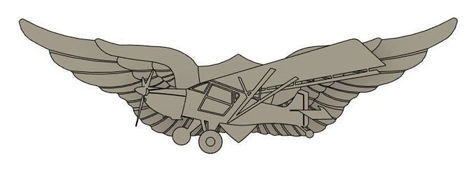 Bush Plane Badge 3D print model