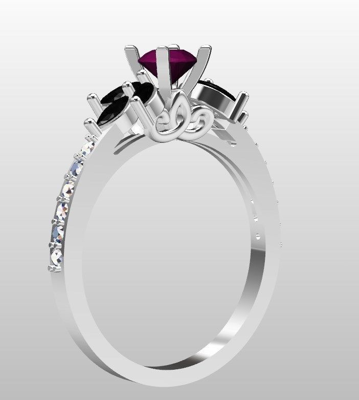 Ring n 62 3D print model_12