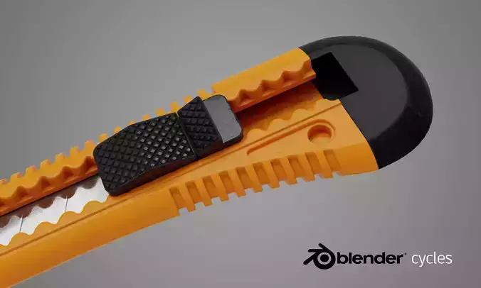 Cutter orange knife with handle