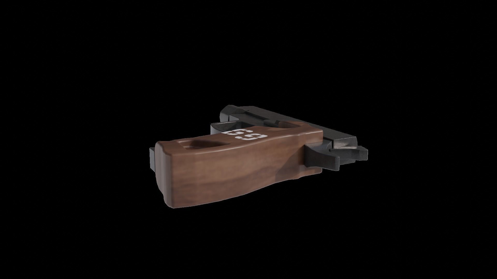 Pistol Gun Low-poly 3D model_6
