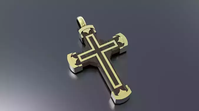 Cross with Gold and Wood