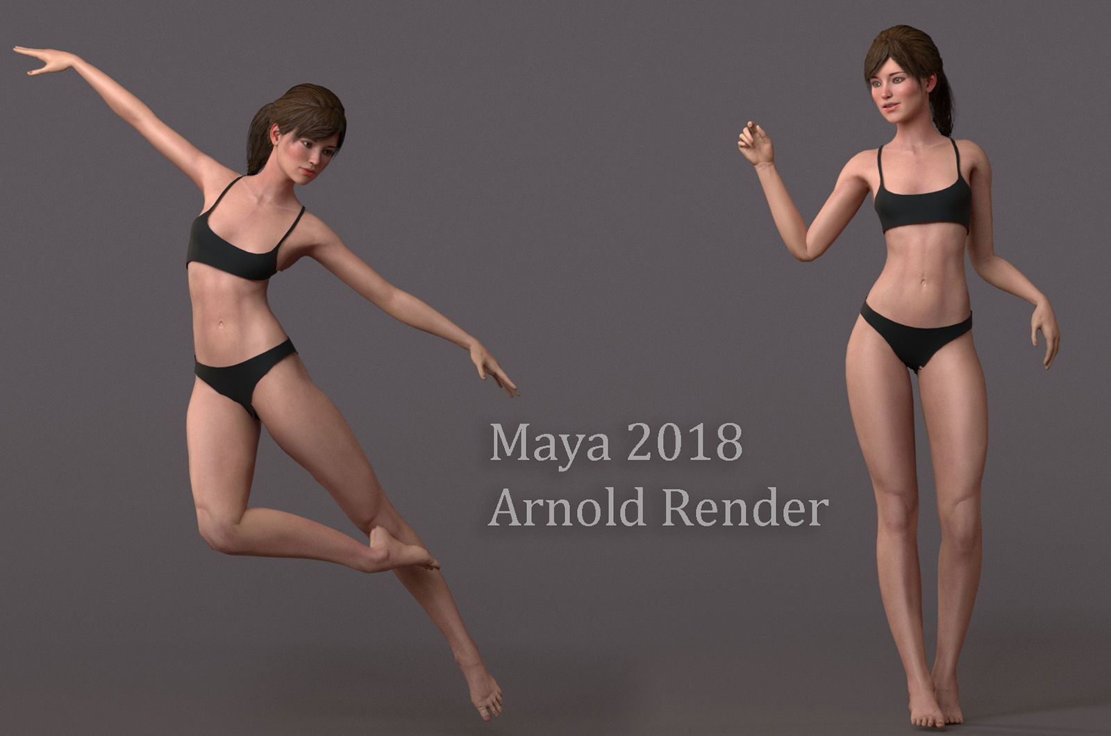 Male Female Base Rig Low-poly 3D model_11