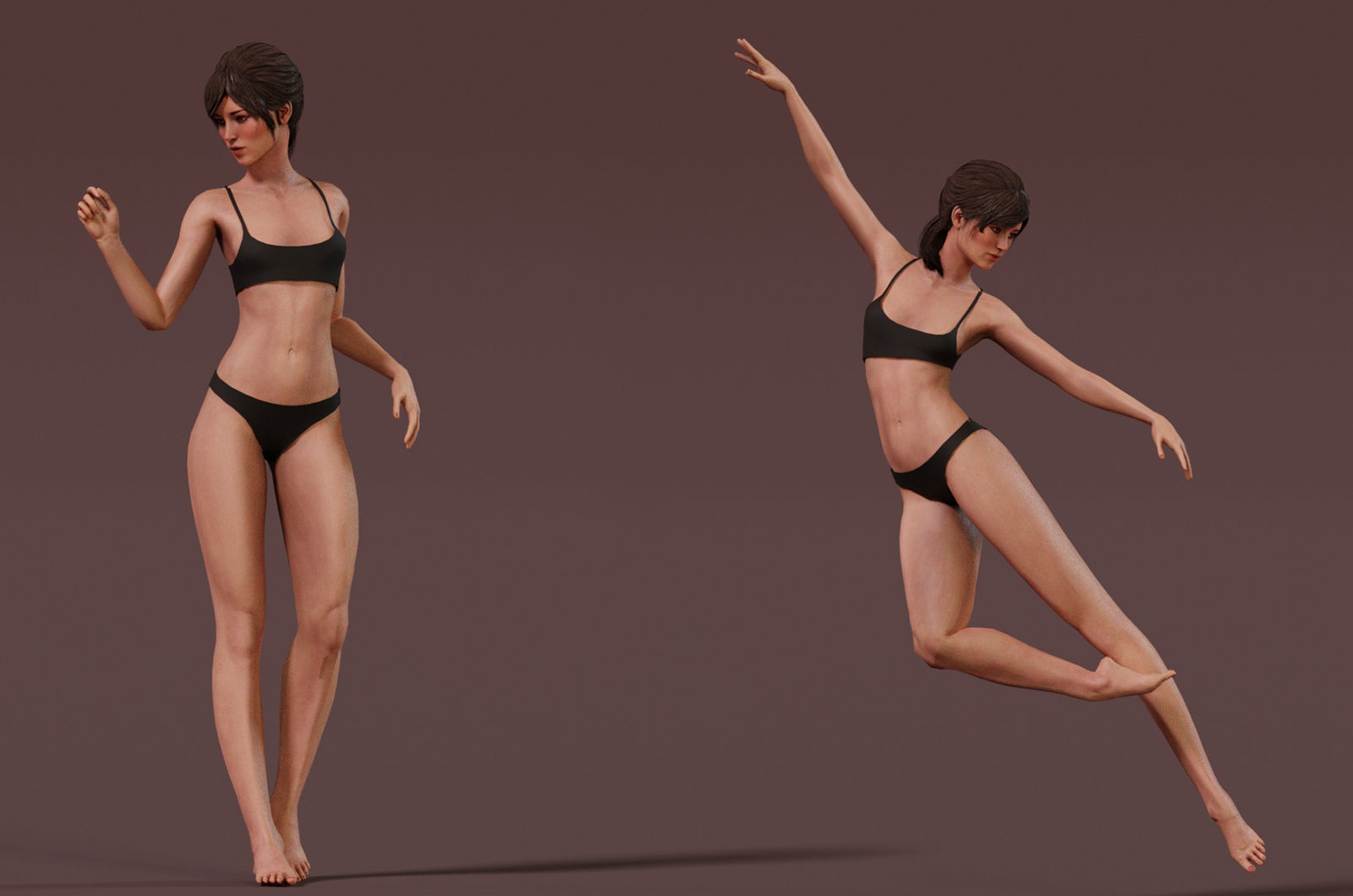 Male Female Base Rig Low-poly 3D model_5