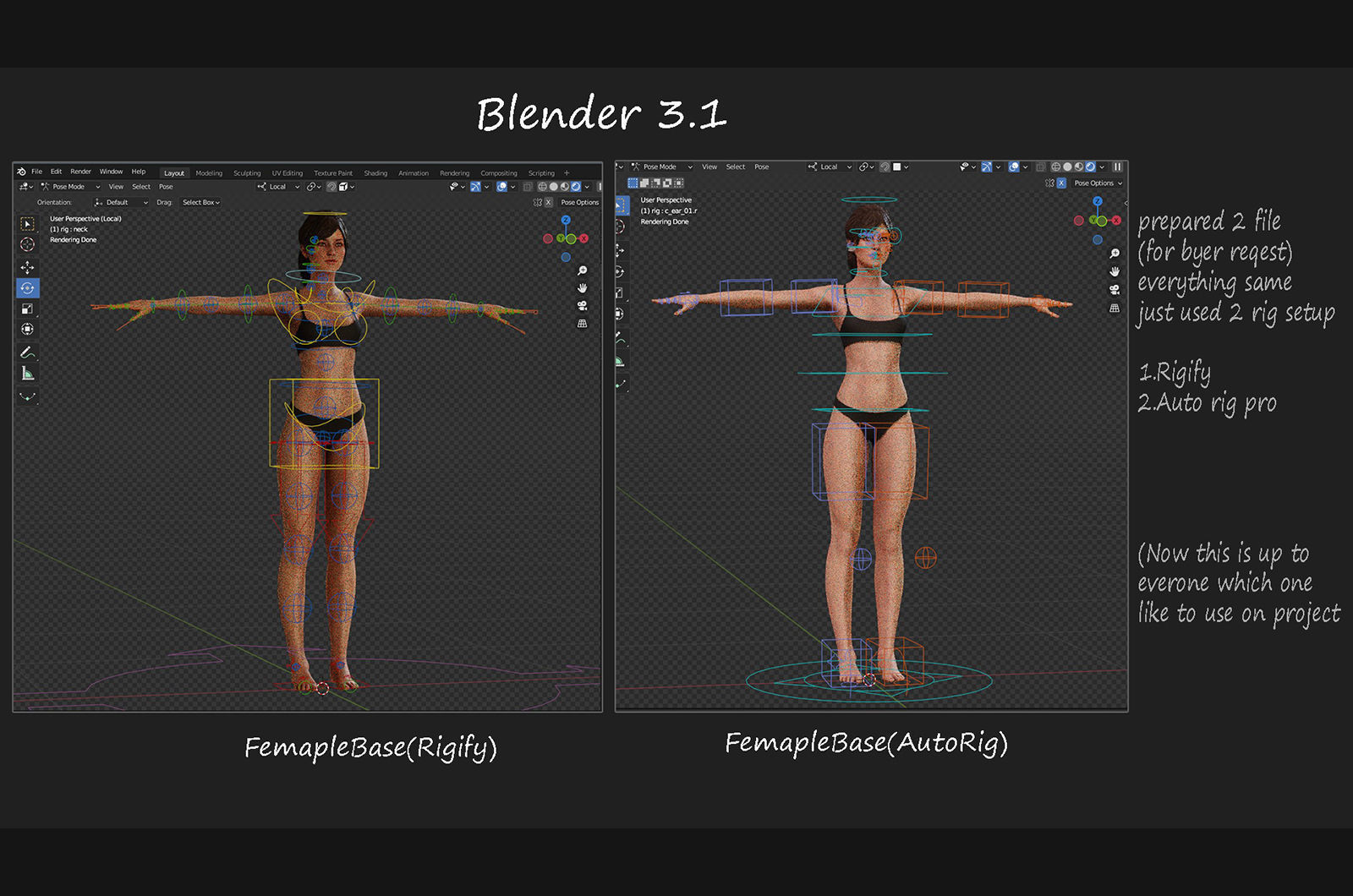 Male Female Base Rig Low-poly 3D model_29