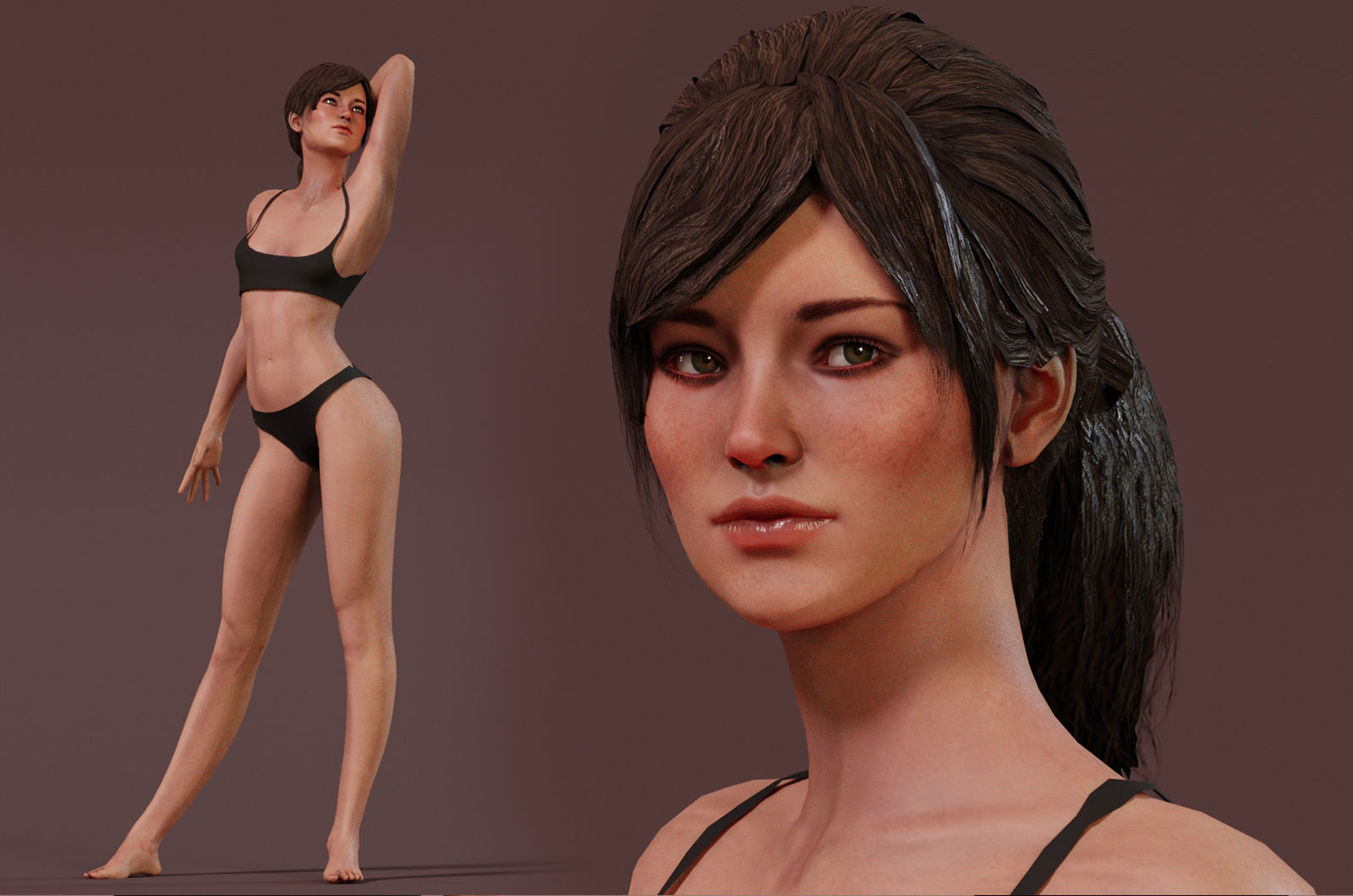 Male Female Base Rig Low-poly 3D model_7