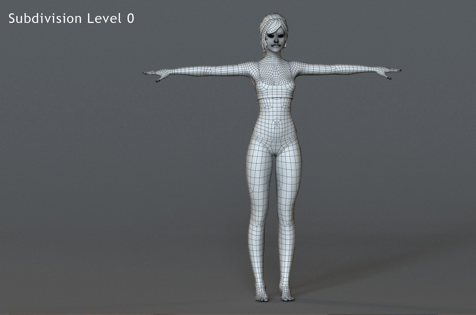 Male Female Base Rig Low-poly 3D model_23