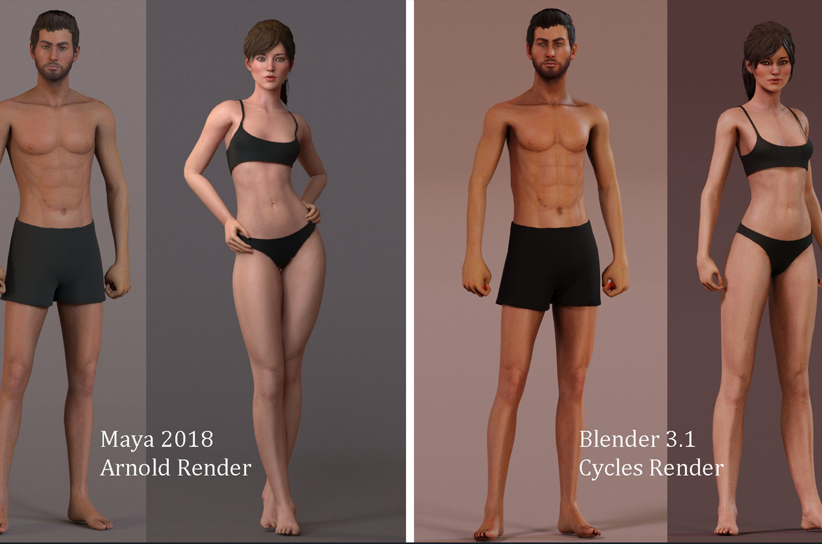 Male Female Base Rig Low-poly 3D model_14