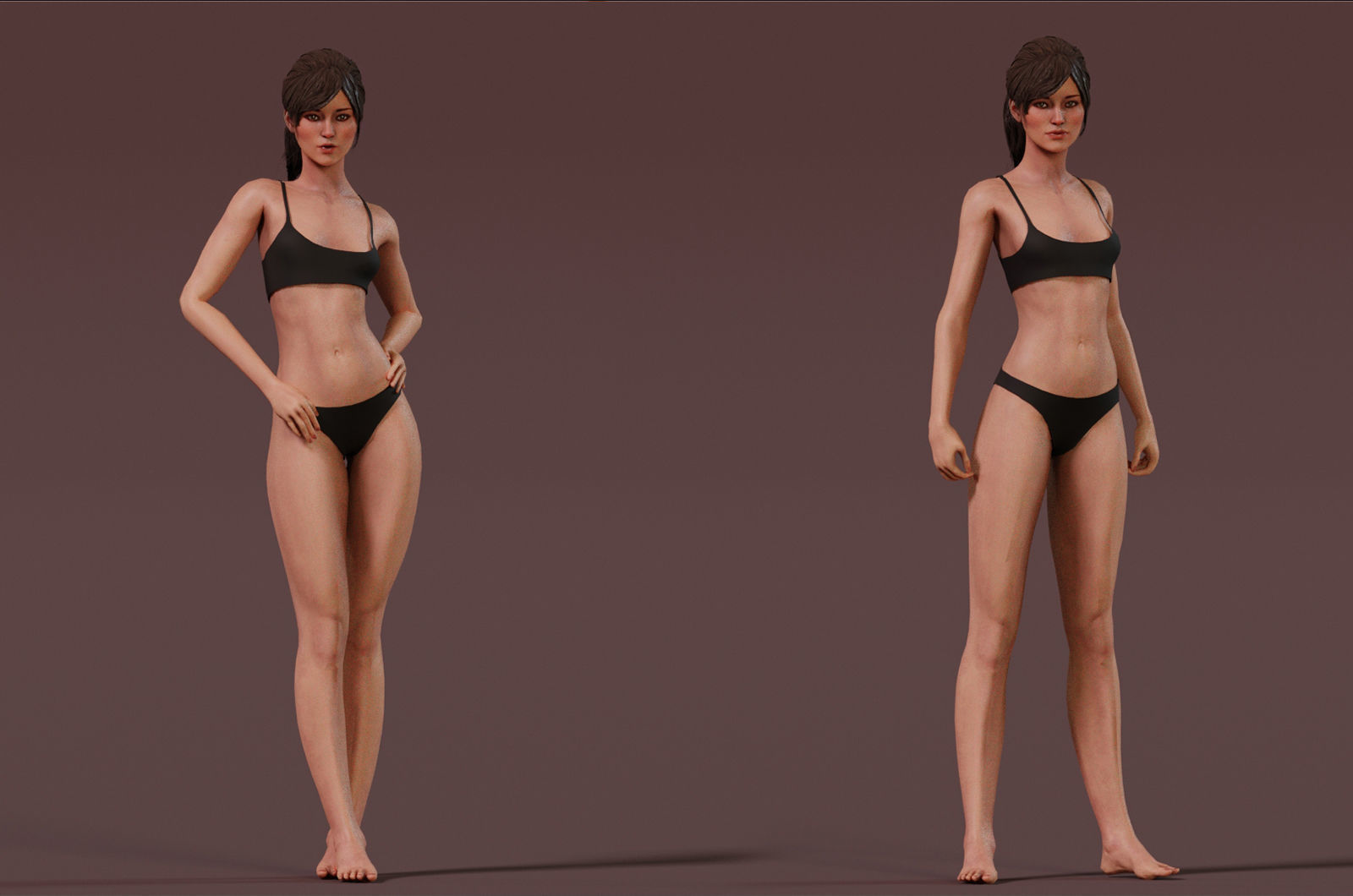 Male Female Base Rig Low-poly 3D model_3