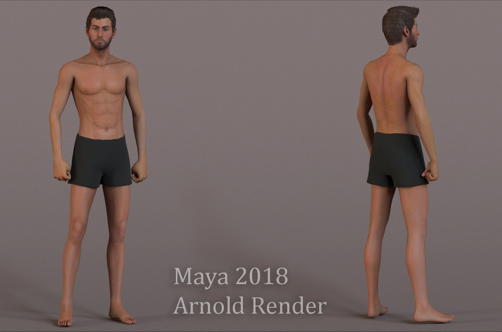 Male Female Base Rig Low-poly 3D model_9