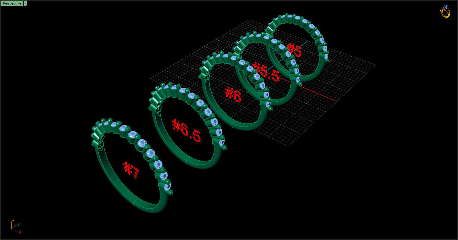 stack ring 3D print model_9