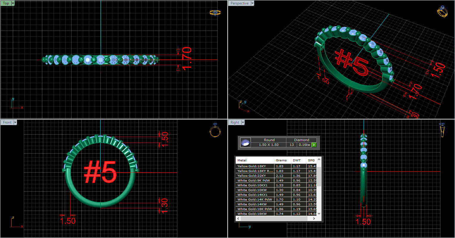 stack ring 3D print model_2