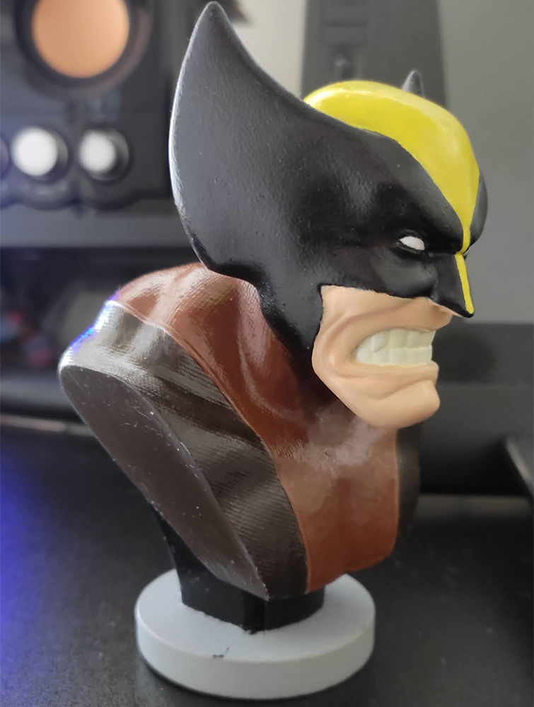 Wolverine bust 3D print model_8
