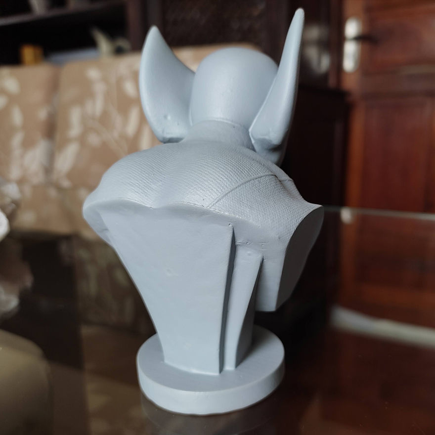 Wolverine bust 3D print model_7