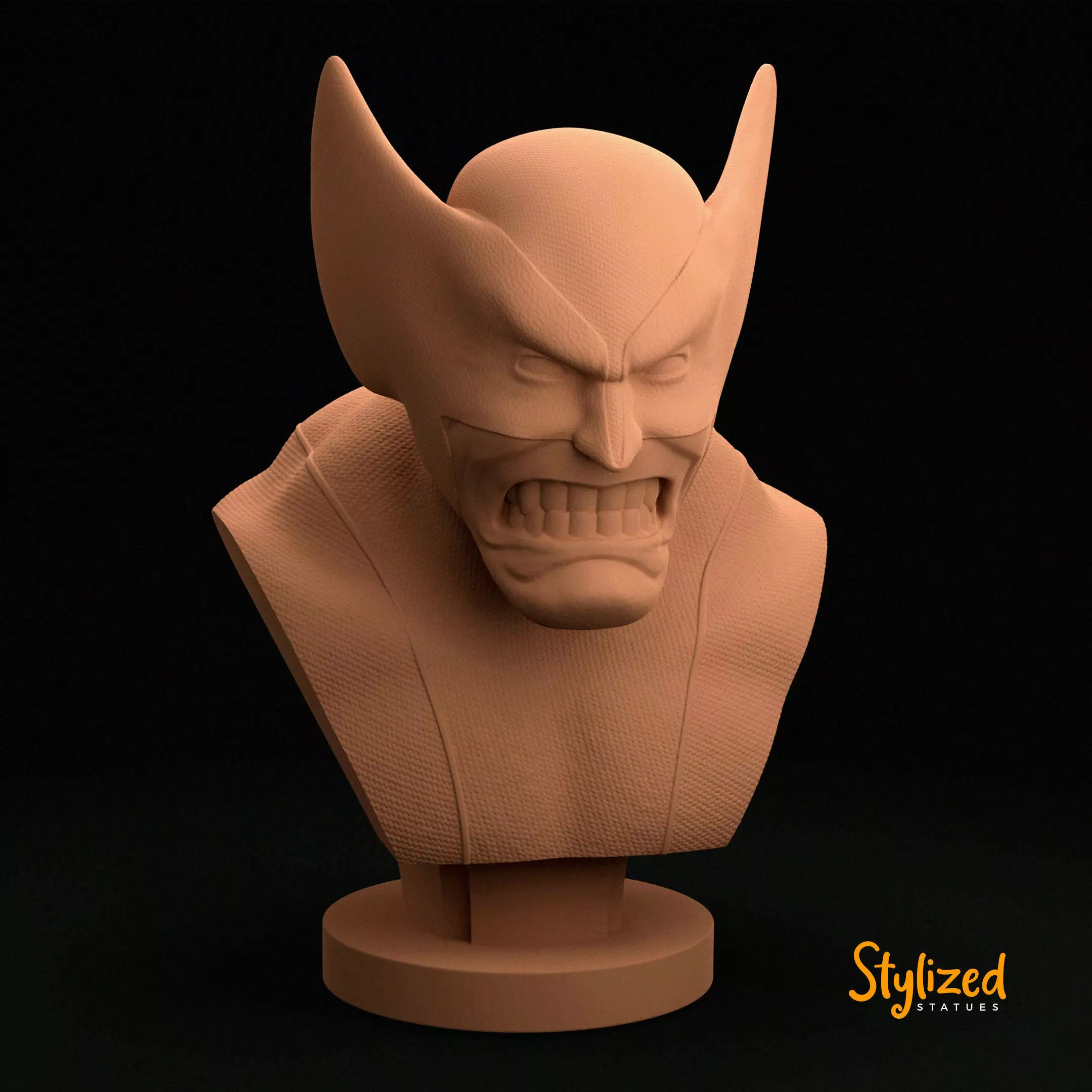 Wolverine bust 3D print model_0