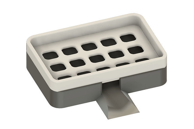 Simple Soap Dish with Easy Cleaning Access 3D print model
