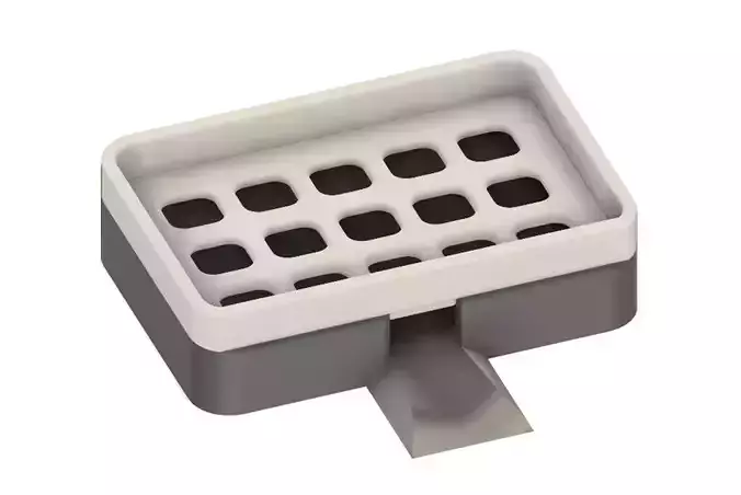Simple Soap Dish with Easy Cleaning Access