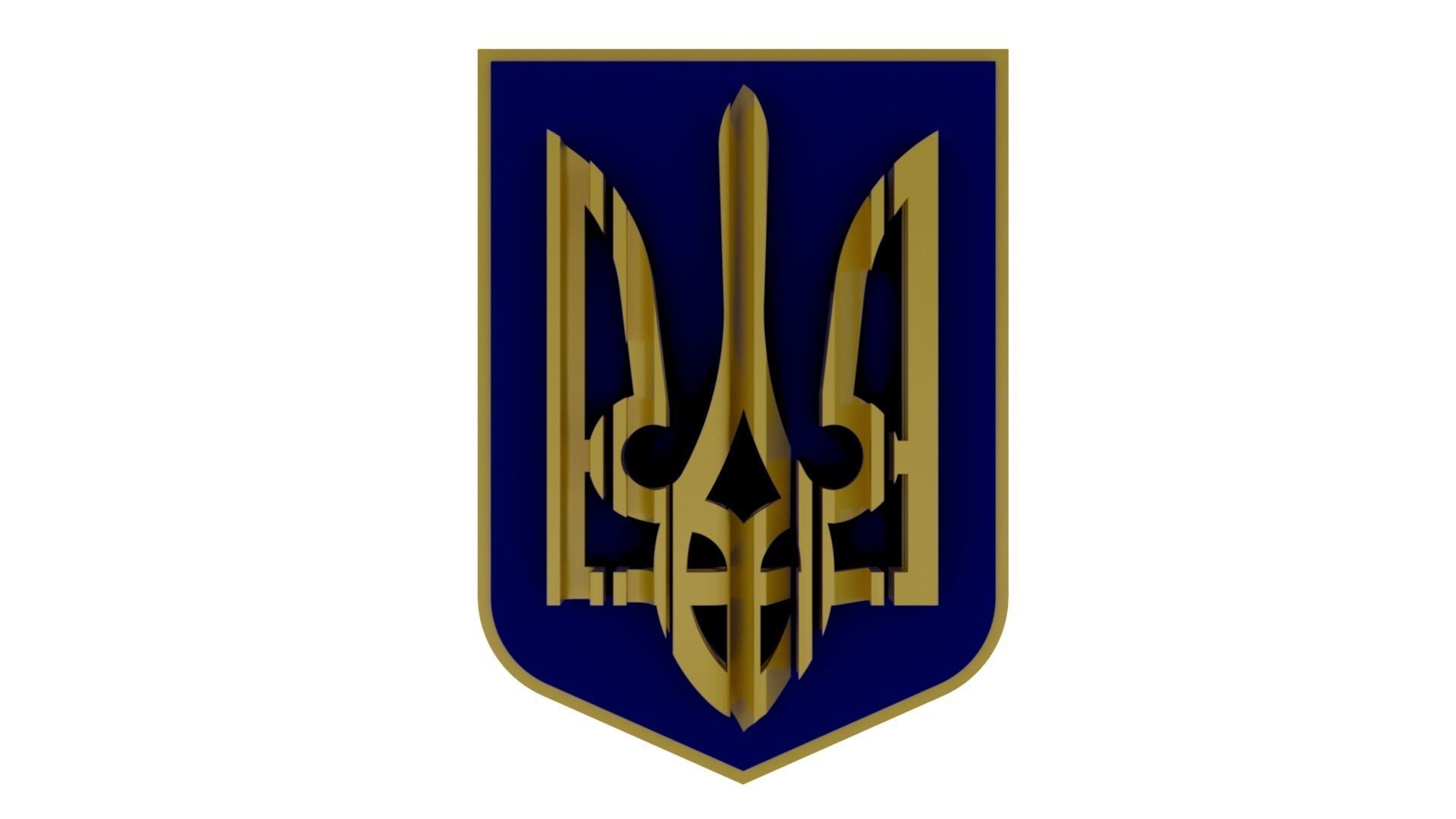 Ukraine State Emblem 3D model_2