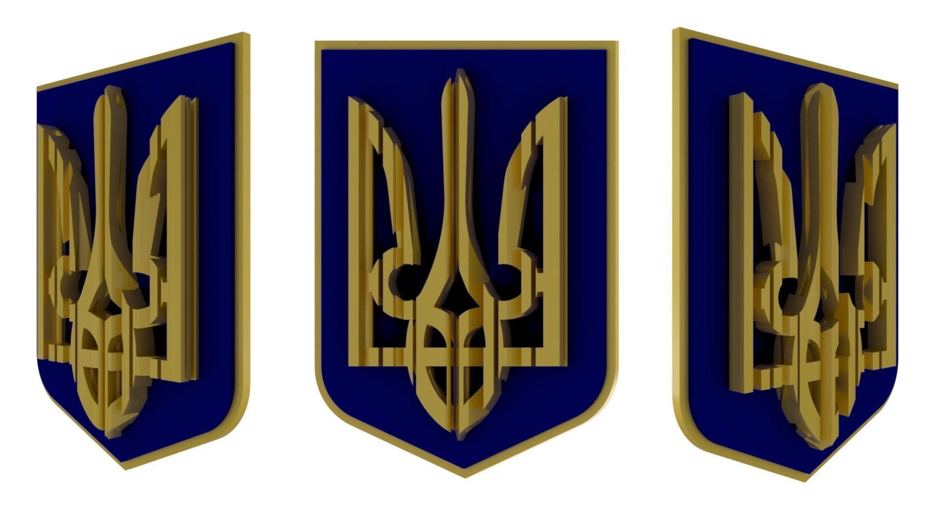 Ukraine State Emblem 3D model_33
