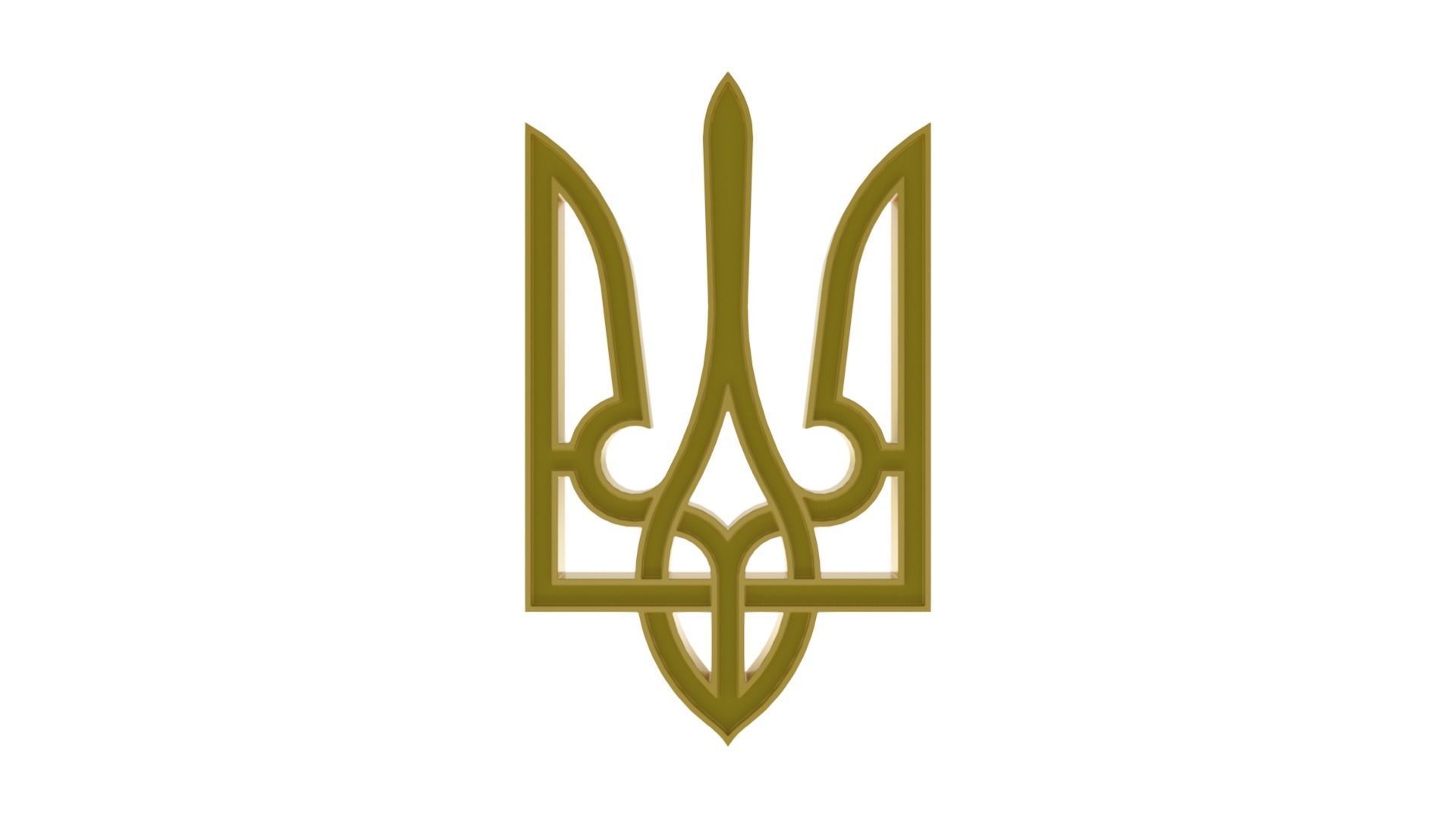 Ukraine State Emblem 3D model_23