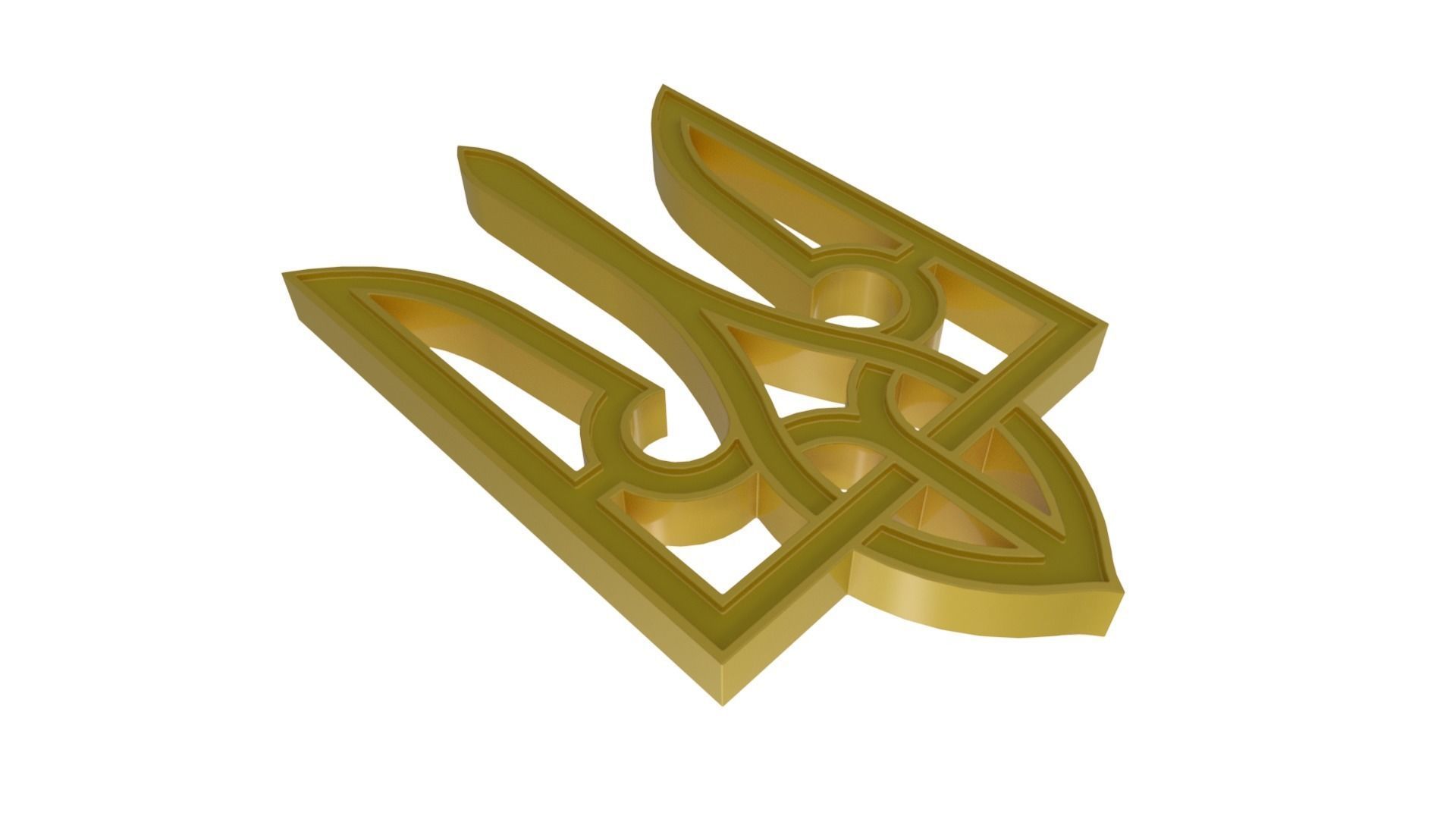Ukraine State Emblem 3D model_26