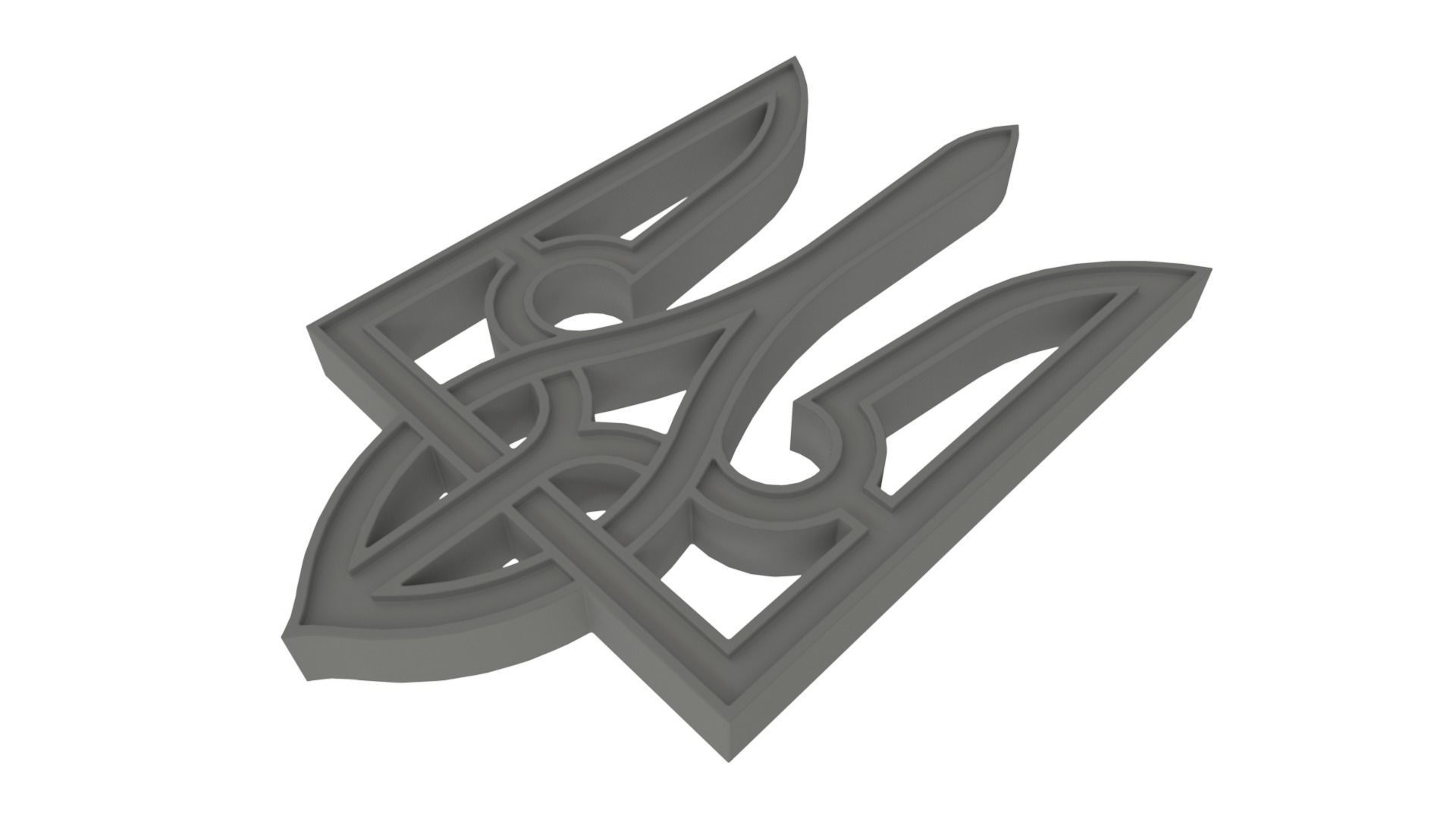 Ukraine State Emblem 3D model_27