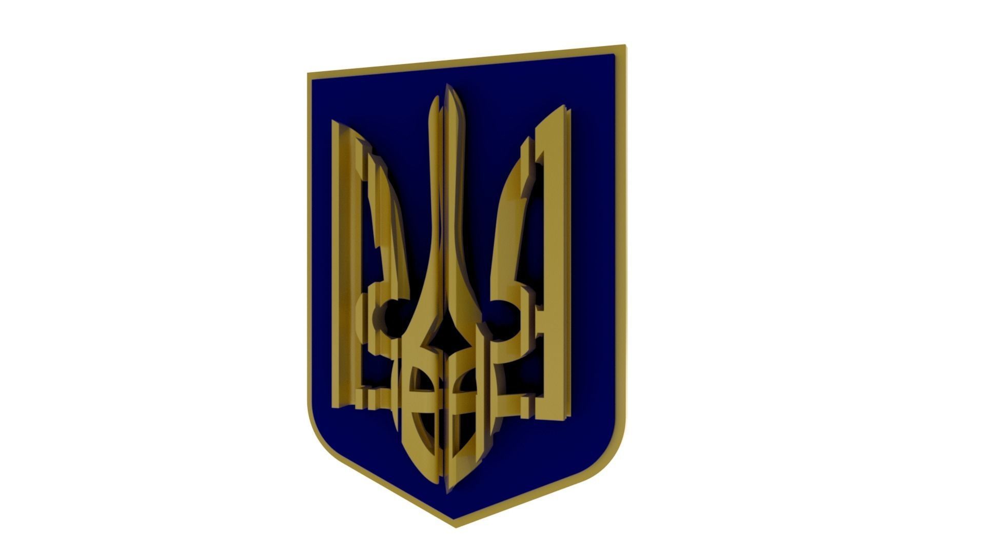 Ukraine State Emblem 3D model_6