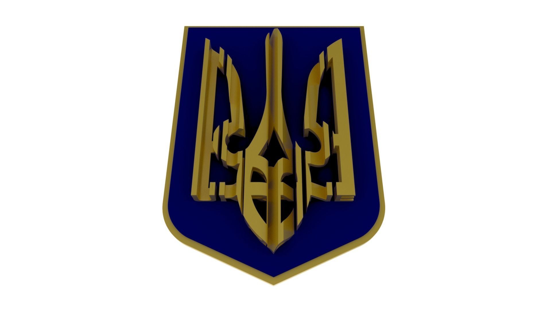 Ukraine State Emblem 3D model_7