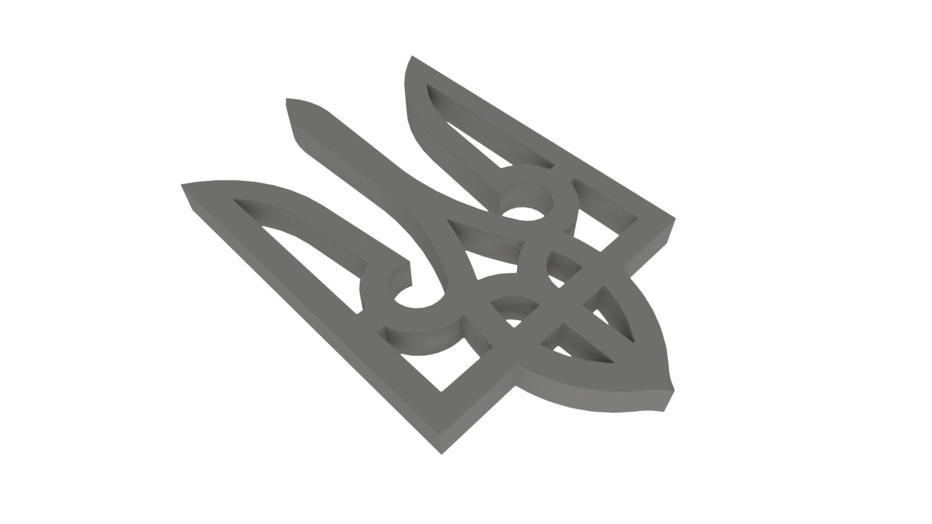 Ukraine State Emblem 3D model_32