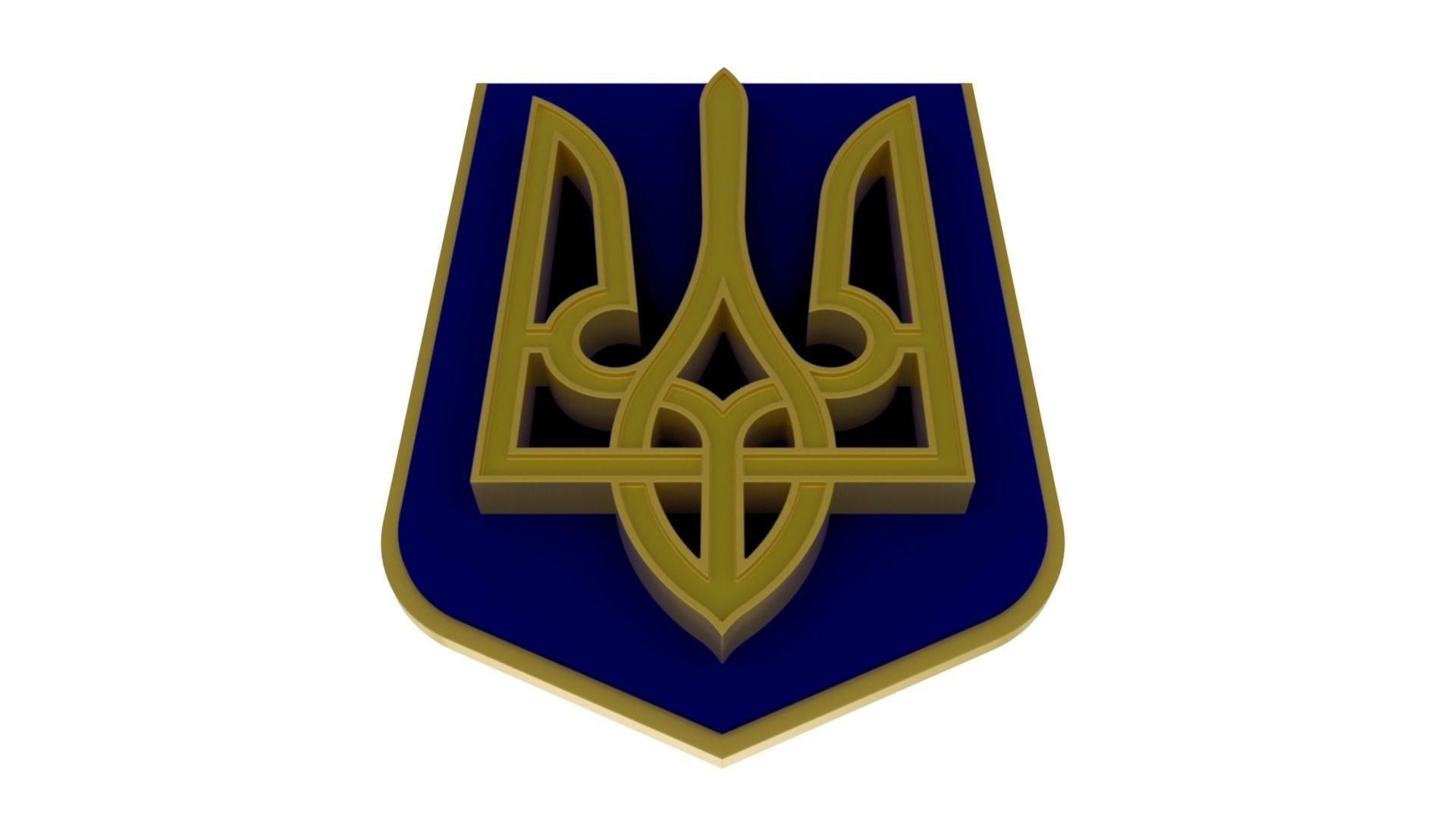 Ukraine State Emblem 3D model_13
