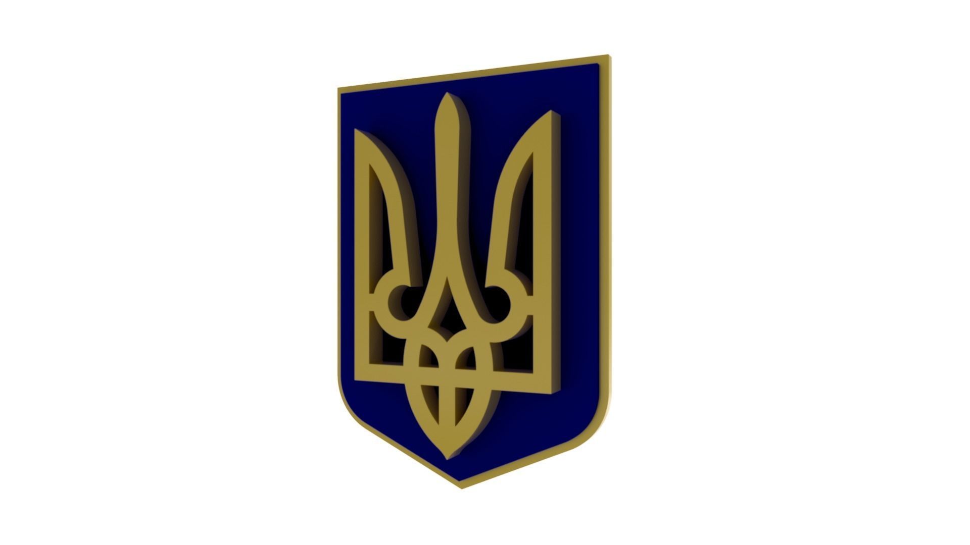 Ukraine State Emblem 3D model_19