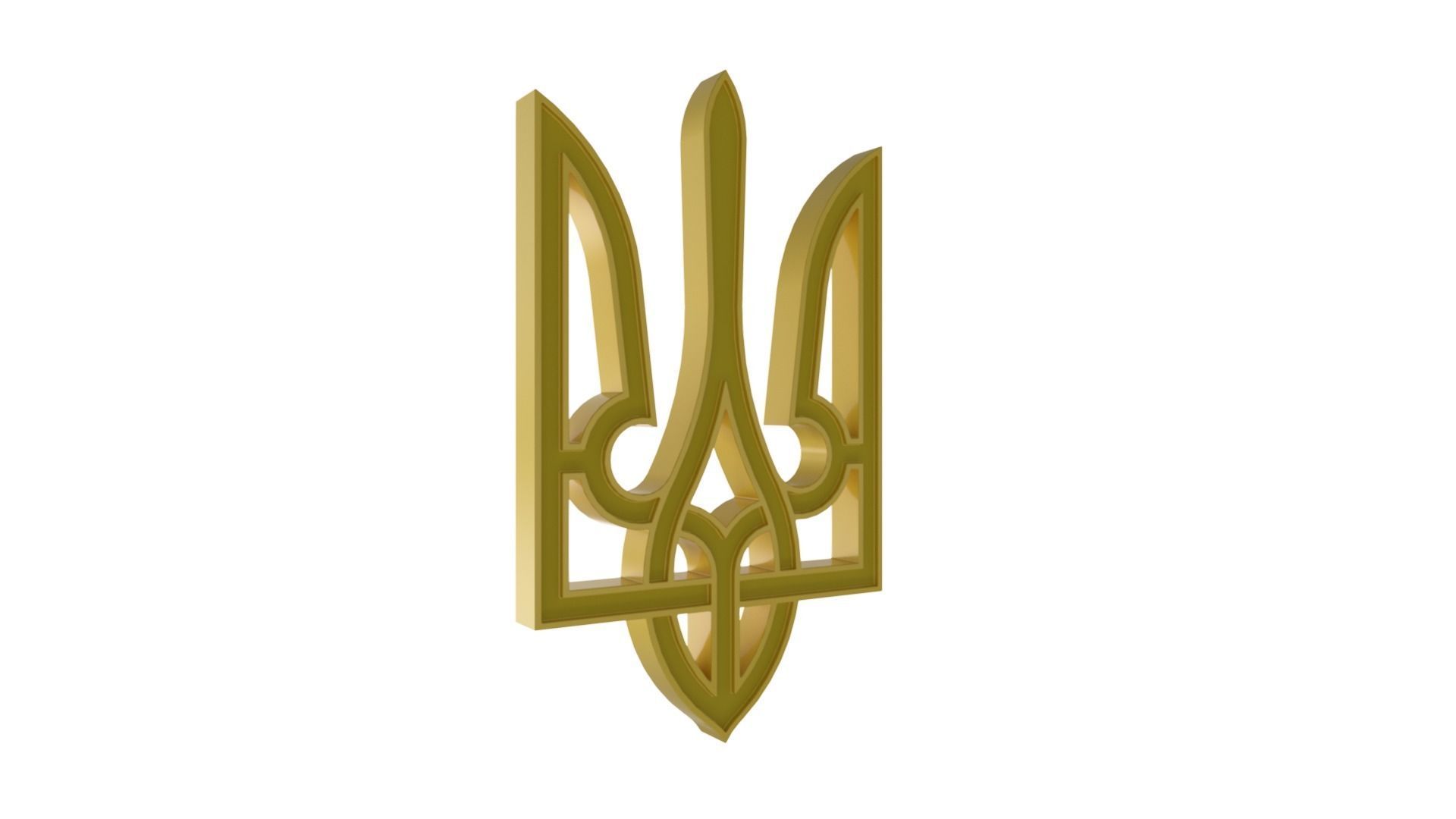 Ukraine State Emblem 3D model_25