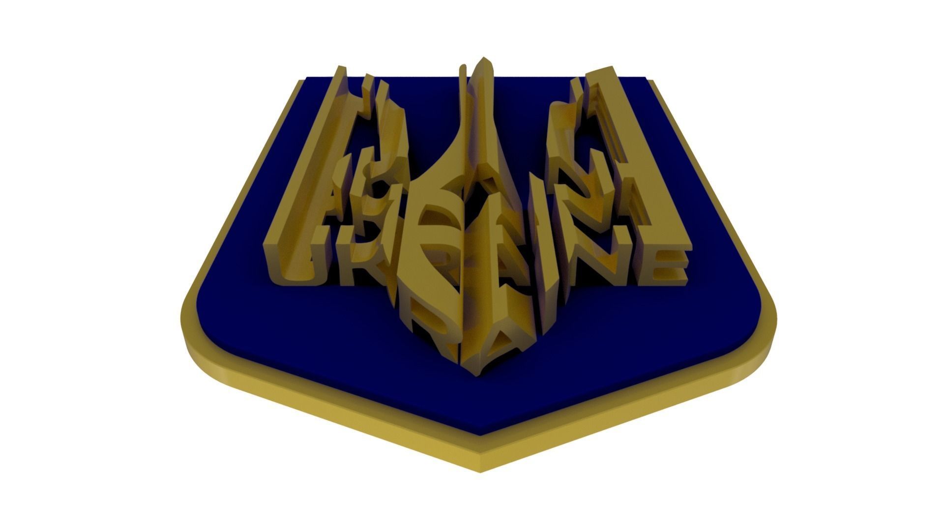Ukraine State Emblem 3D model_4