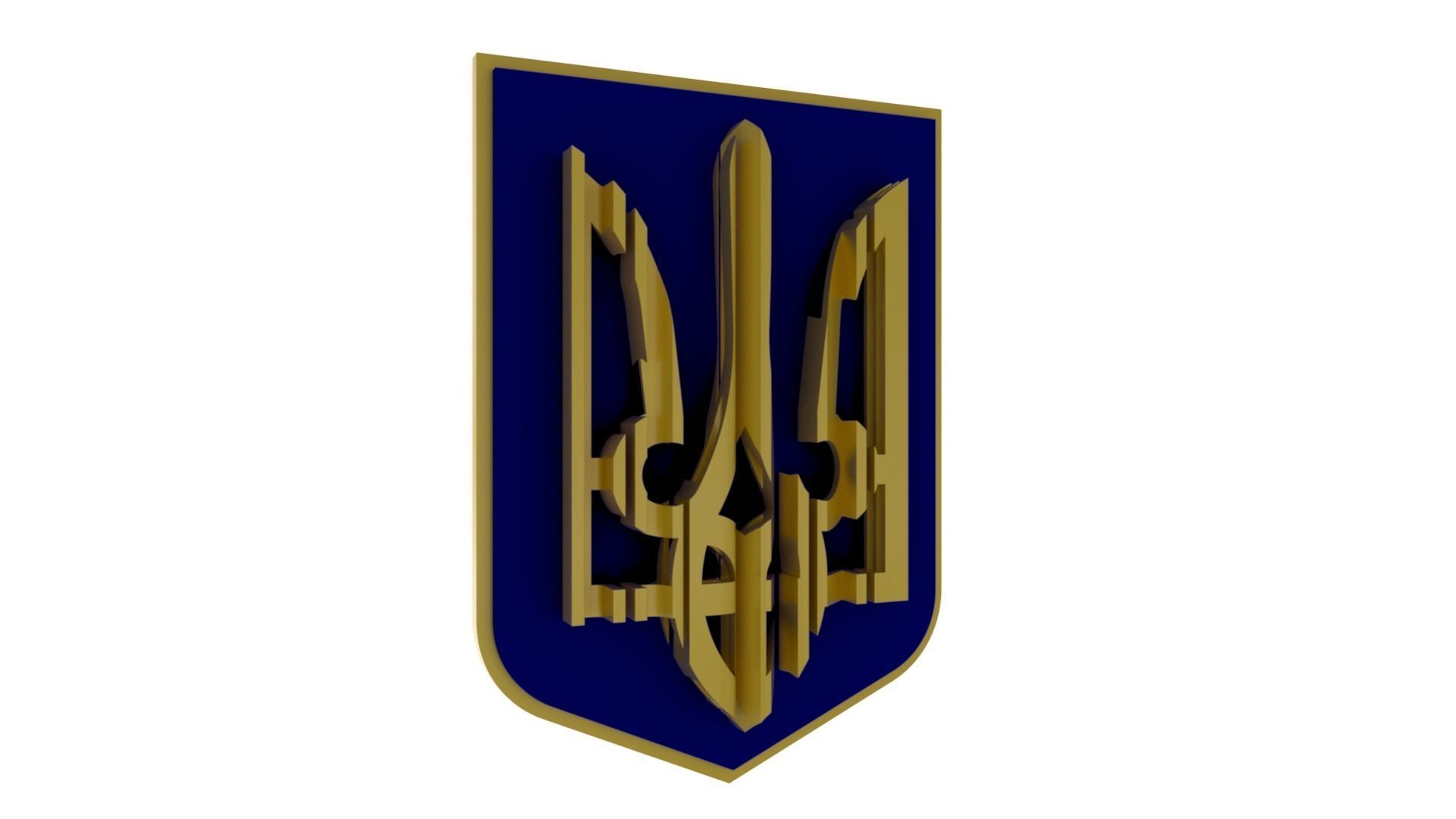 Ukraine State Emblem 3D model_8