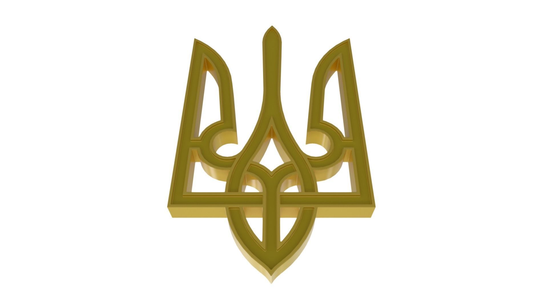 Ukraine State Emblem 3D model_24