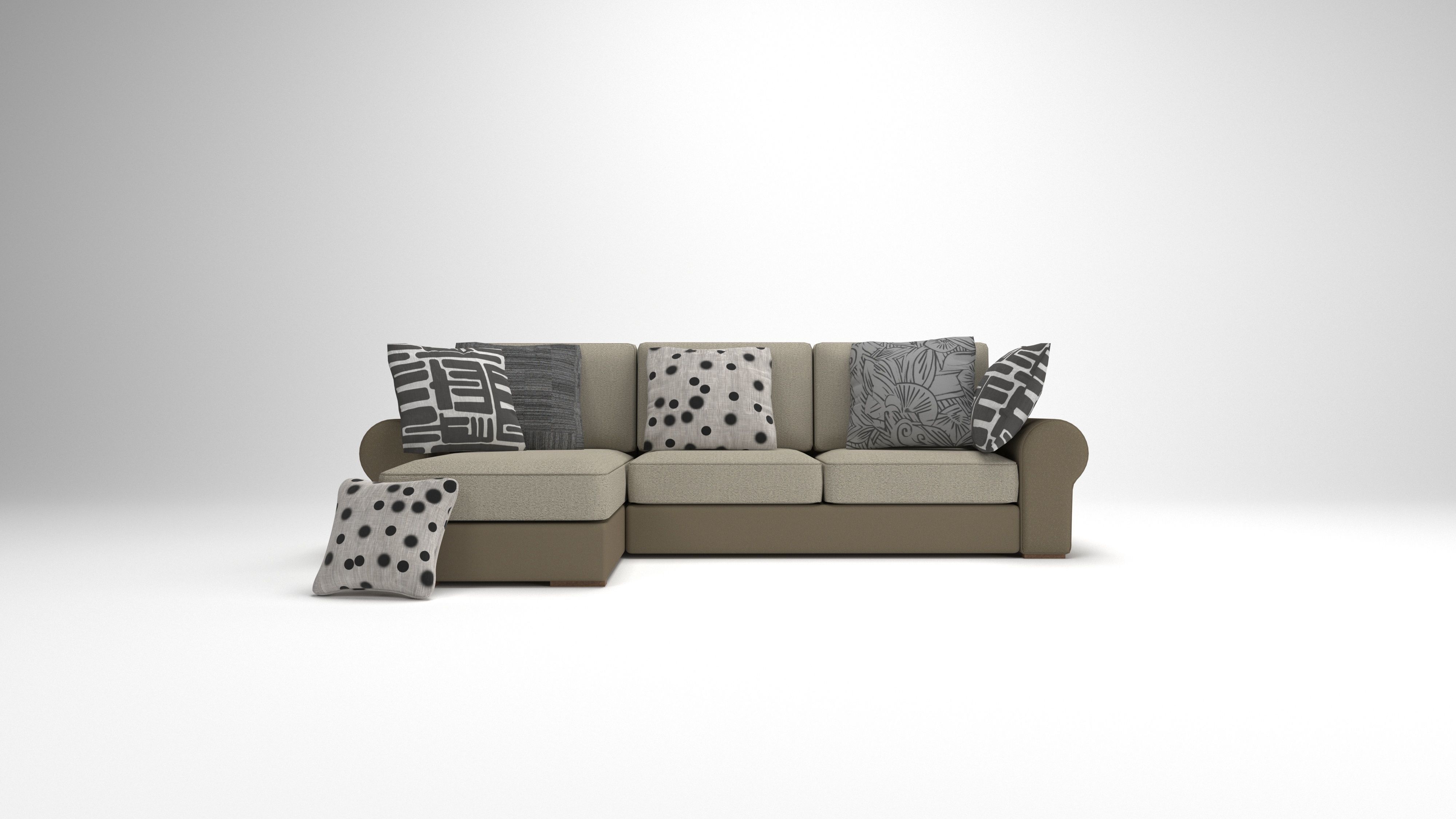 mebel sectional sofa with pillows 3D model_2