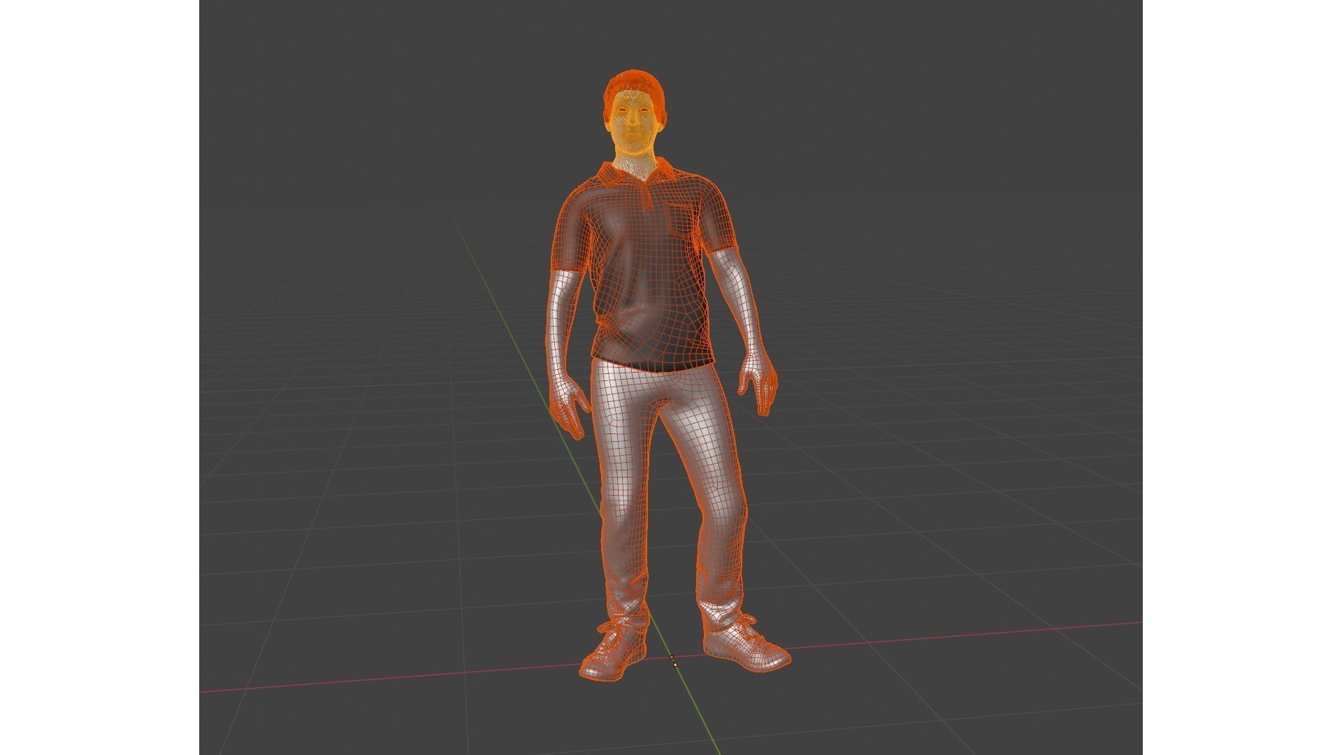 Mark Zuckerberg 3D Character Low-poly 3D model_7