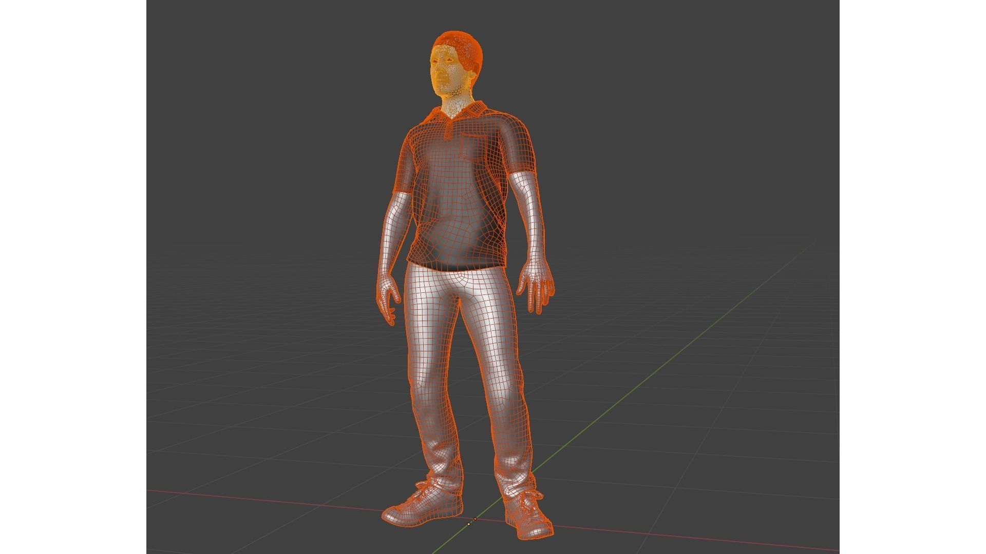 Mark Zuckerberg 3D Character Low-poly 3D model_8