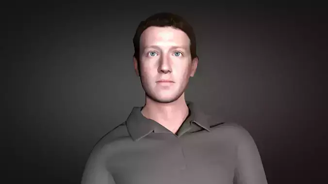 Mark Zuckerberg 3D Character Low-poly 3D model