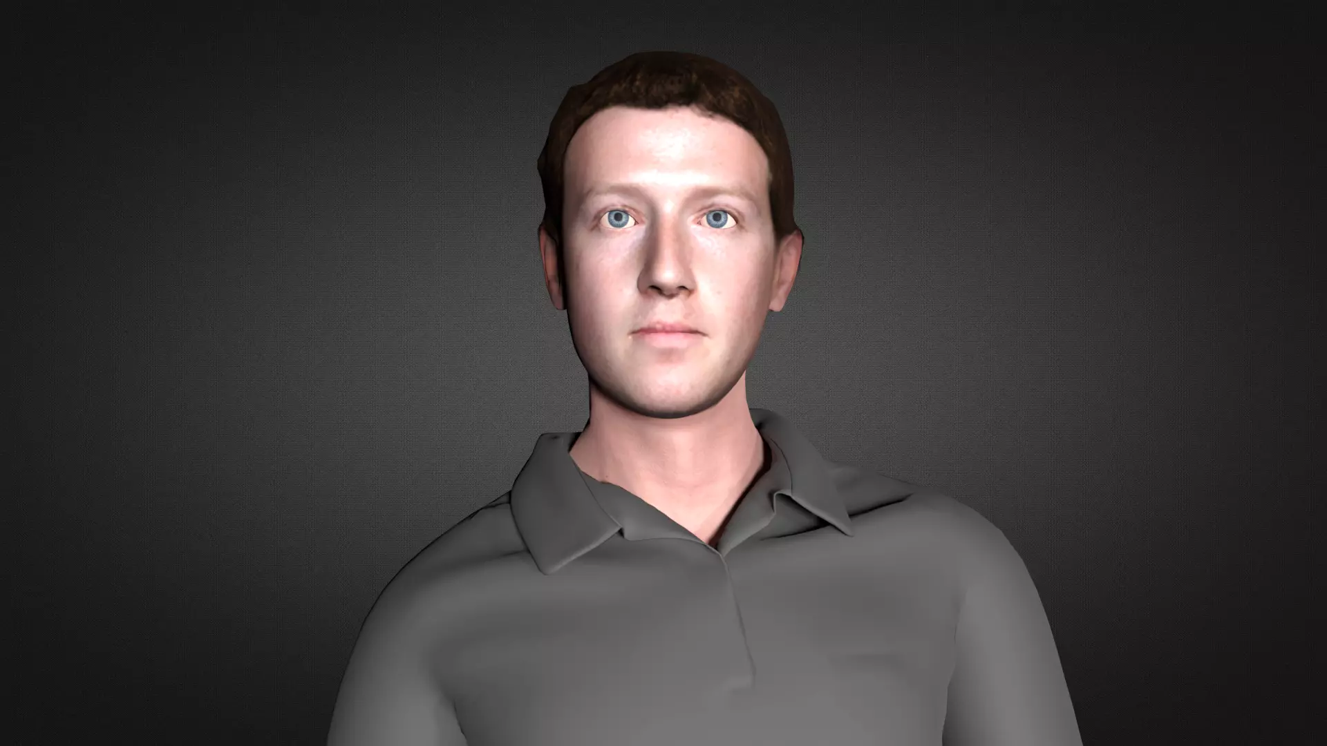 Mark Zuckerberg 3D Character Low-poly 3D model_0