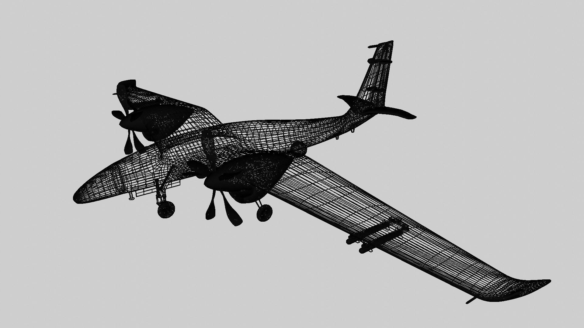 Bayraktar Akinci B High detailed Low-poly 3D model_17