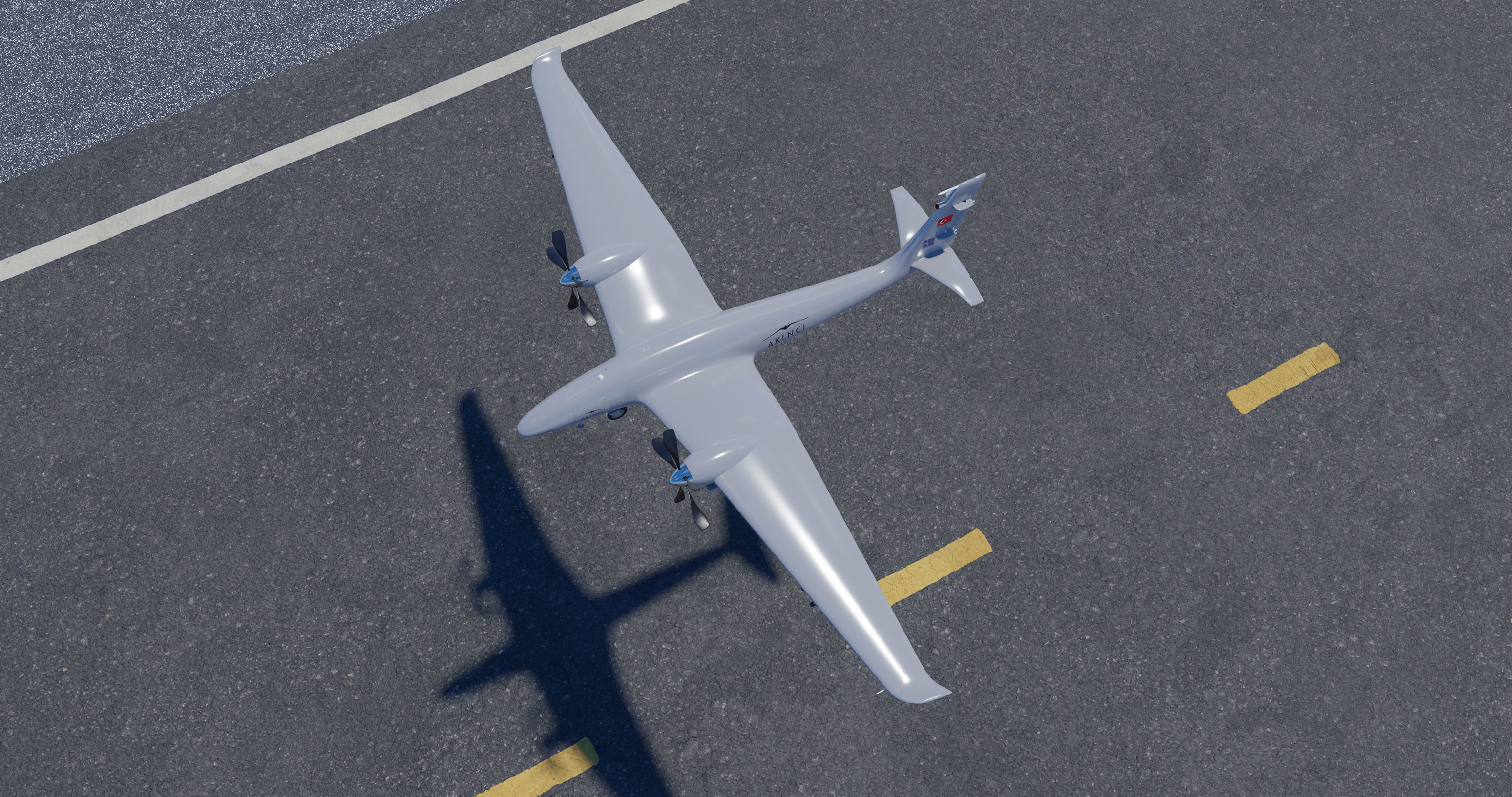 Bayraktar Akinci B High detailed Low-poly 3D model_3