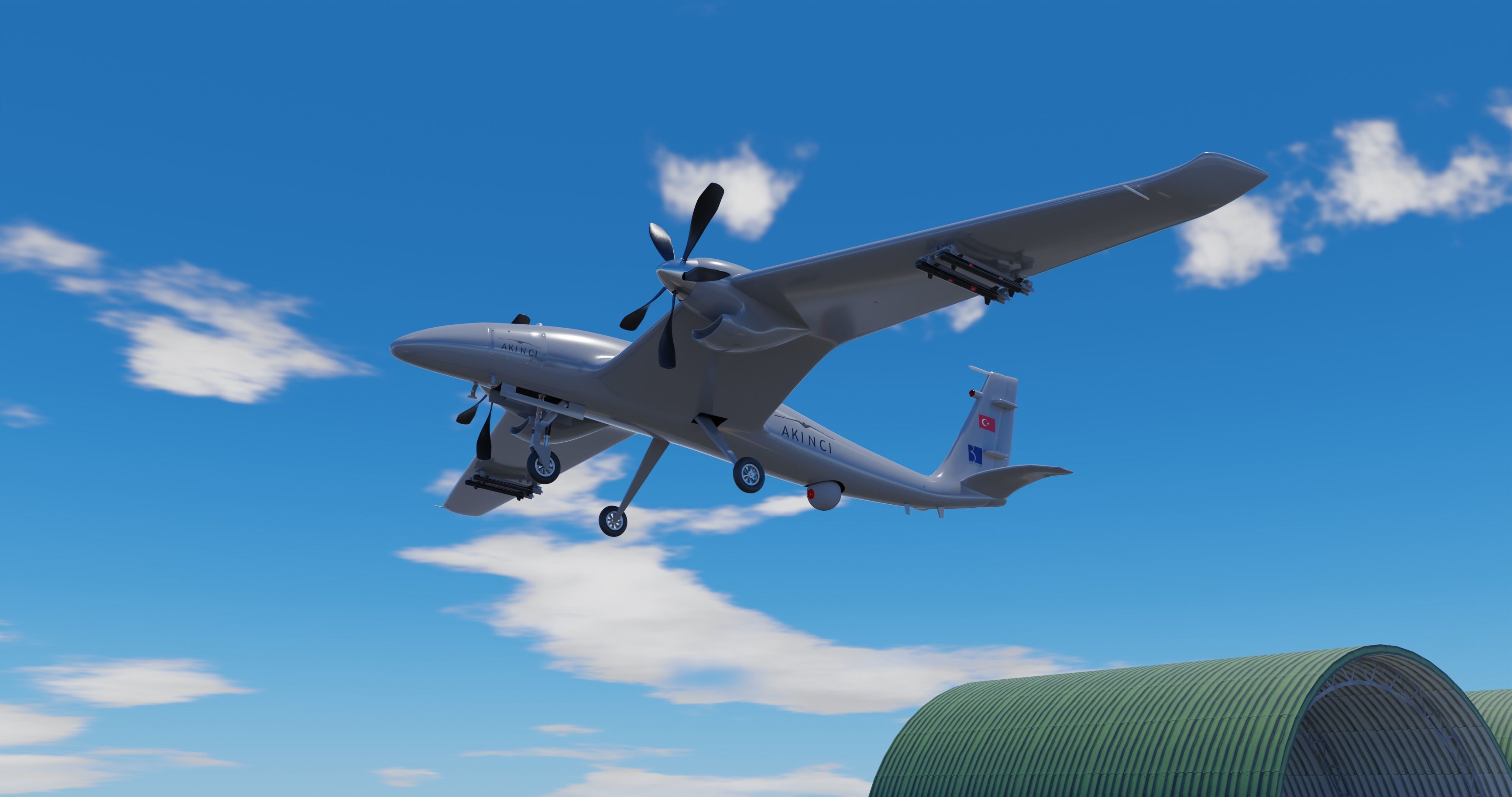 Bayraktar Akinci B High detailed Low-poly 3D model_8