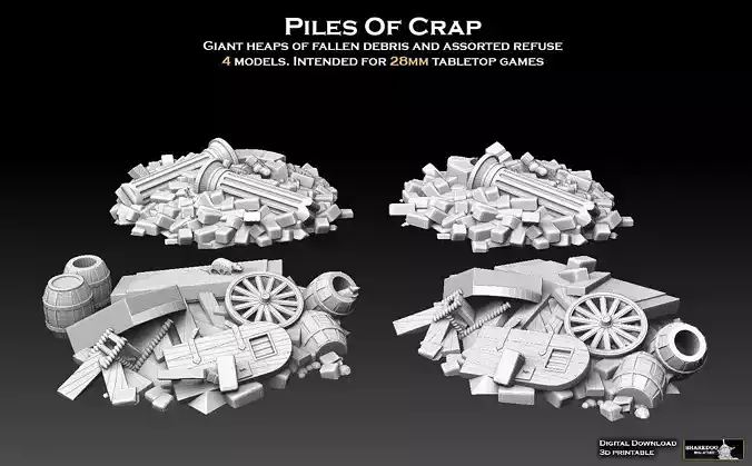 Piles Of Crap Free 3D print model