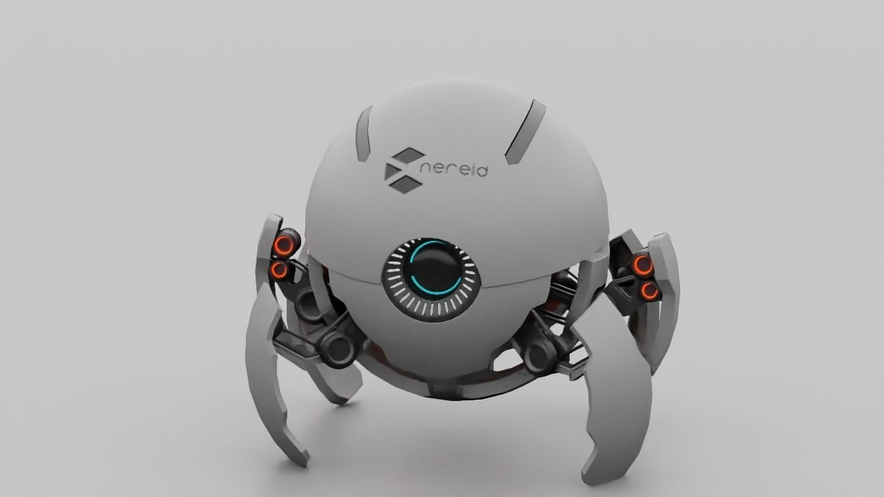 ball robot  rigged animated character 3D model_4
