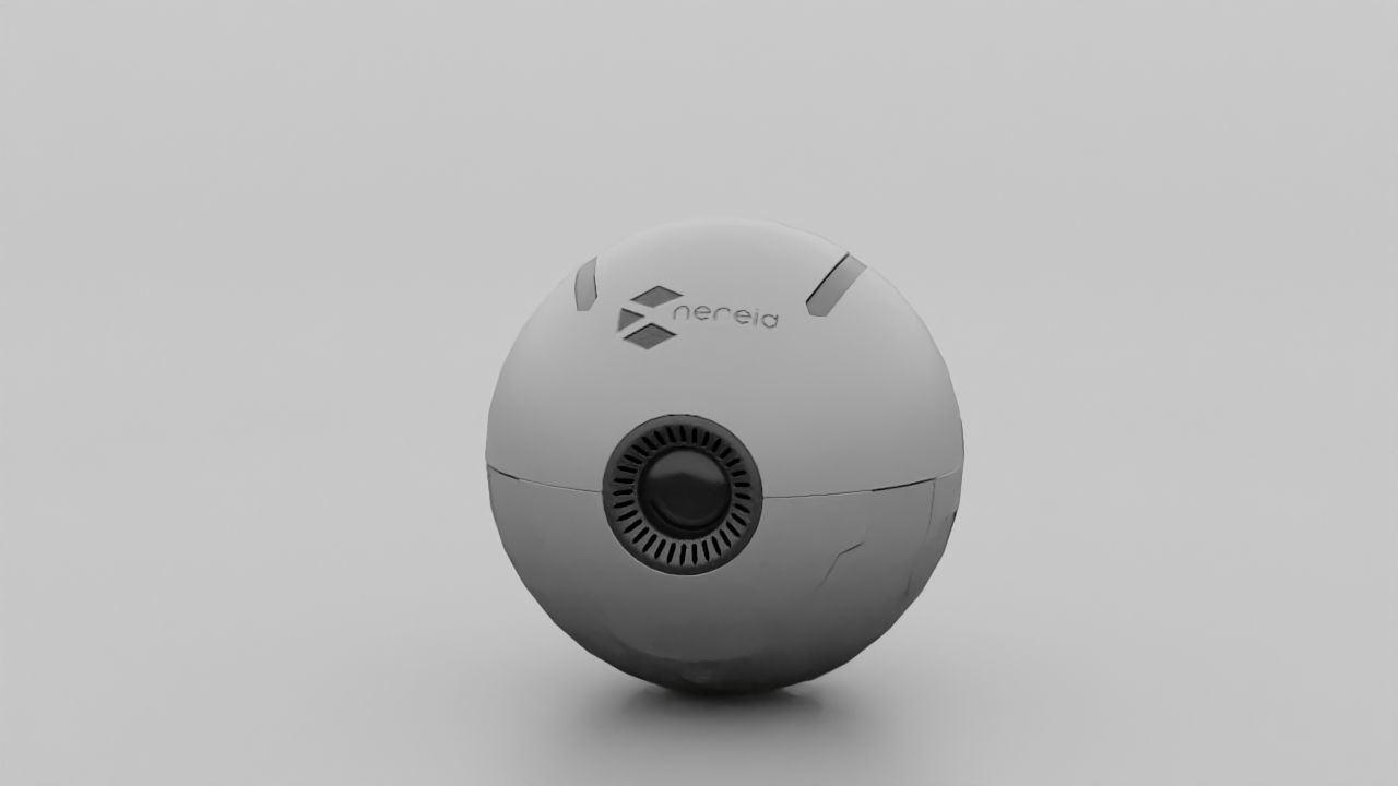 ball robot  rigged animated character 3D model_3